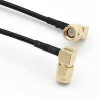 Câble de connecteur SMA pour GPS de voiture 5G Wifi Câble coaxial SMA mâle vers SMA mâle à angle droit pour capteurs automobiles