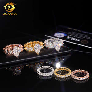 Pass Diamond Tester 925 Plata sólida Anillo de novia de lujo Joyería VVS1 6Ct Pera Tamaño grande Moissanite Eternity Anillo de banda de compromiso - Product Image 5