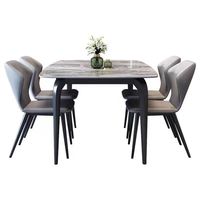 2025 meubles de salle à manger d'usine de design italien nouveau design moderne ensemble de salle à manger avec dessus en marbre table de luxe pour la vente en gros