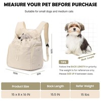 Sac à dos et sac de poitrine portable pour animaux de compagnie SNOWSPAWS APJ575 Oxford, respirant, grande capacité, pour sorties en plein air, fermeture à cordon