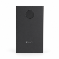 Batterie externe portable noire 5000 mAh avec fonction d'enregistrement 1080P