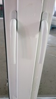 Fenêtre à battant en PVC blanc en stock, 1200*1200mm, simple vitrage trempé transparent 5mm, fenêtres écoénergétiques pour maison, hôtel, bâtiment