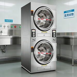 Secadora de ropa de doble pila, secadora de lavandería operada con monedas, secadora apilable - Product Image 1