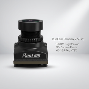 Cámara FPV RunCam Phoenix 2 SP V3 1500TVL con Visión Nocturna, Plástico, 4:3/16:9 PAL NTSC, para Carreras, Freestyle, Largo Alcance, Dron, Quadcopter - Product Image 1