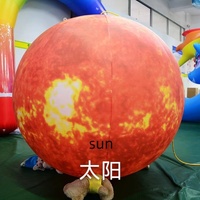 Vente en gros de système solaire gonflable personnalisé Saturne Planète géante LED gonflable pour décorations à vendre