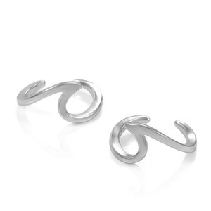 Orecchini a onda in stile coreano da donna, alla moda, minimalisti, eleganti, con clip, senza piercing. - Product Image 1