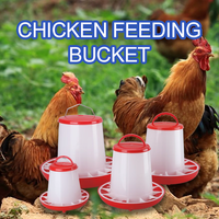 Nouvelle Mangeoire à Poulet en Plastique de 3 KG, Portable et Manuelle, pour Poulailler, Cailles, Poussins en Croissance, Poulets de Chair, avec Pieds Réglables