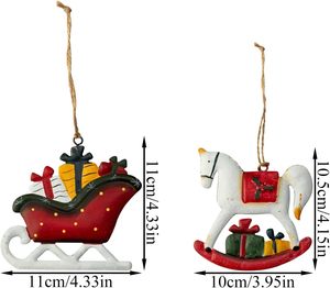 Modern Premium Wholesale Resin Multicolor Snowman Santa Claus Elk <b>Christmas</b> <b>Tree</b> Ornaments Hanging Pendant for Party Supplies - Product Image 4