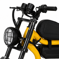 Vélo électrique urbain tendance pour les trajets quotidiens avec moteur à moyeu arrière, batterie au lithium, cadre de 16 pouces, sac rétro, moto électrique pour adultes