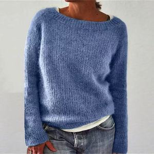 Maglione Oversize da <span class=keywords><strong>Donna</strong></span> a Collo Tondo, Morbido e Confortevole, Stile Coreano, Caldo e Antirughe, Lavorato a Maglia - Product Image 5
