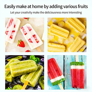 Poudre de sucettes glacées premium sans morceaux de glace, mélange pour sucettes glacées pour les fêtes à la maison et les moments de détente du week-end, facile à utiliser, saveur fruitée, vente en gros - Product Image 4