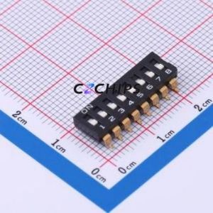 YDC08L2 DIP Switch SMD-16P,6.4x21.4mm Switch ( Number of Switch Sections: 8 )( Lead Spacing: 2.54mm )( Color: Black ) - Product Image 1