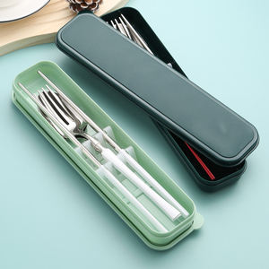 Set di Posate Riutilizzabili in Acciaio Inossidabile Ecologico con Finitura a Specchio, Design Moderno per Ufficio e Viaggi, Include Custodia - Product Image 3