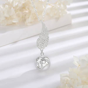 Collana Merryshine con Campanella Messicana per <span class=keywords><strong>Gravidanza</strong></span>, Stile Trendy con Ali d'Angelo e Perle Dorate - Product Image 6