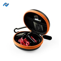 Iso Bsci Logo kustom cetak hitam ritsleting tahan air Eva casing pelindung Earphone multifungsi keras Case kotak kantong tas keras