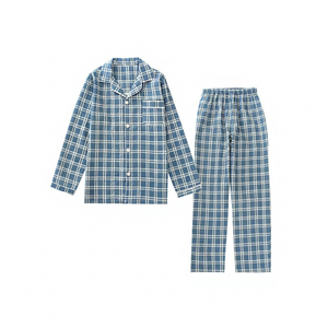 Conjunto de Pijamas Casuales de Algodón 100% para Hombre, Talla Grande, Térmico, Transpirable, de Secado Rápido, Cómodo, de Franela, Satén, con Estampado de Leopardo, para Invierno - Product Image 1