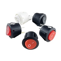 Interruptor Basculante Circular Completo FUGANG KCD1, Orificio de Montaje de 20mm, 250V 10A, PA66, Tres Posiciones, 30000 Ciclos, Dos y Tres Pines