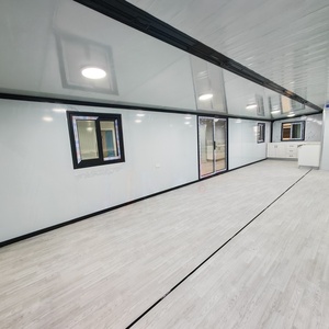 Maisons conteneurs préfabriquées portables et extensibles de 20, 30 et 40 pieds, en panneaux sandwich d'acier, 2 chambres, modernes, pour hôtel, bureau ou résidence - Product Image 4