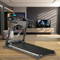 Tapis roulant domestique petit écran LCD électrique intérieur multifonctionnel pliable Test de fréquence cardiaque sans fil pour la course à pied