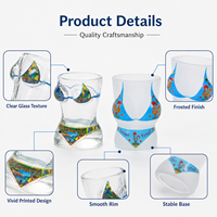 Vente en gros Tasse à boire design urbain Verre à liqueur souvenir personnalisé créatif Barcelone Portugal Cadeaux de voyage