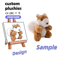 Peluche Écureuil de Dessin Animé, Jouet Doux en Peluche, Décoration Maison, Cadeau de Fête Personnalisé, Jouets pour Enfants et Famille