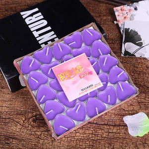 50pcs bougies chauffe-plat en forme de coeur (25x2 couches) amour romantique non parfumé ensemble de mini bougies d'ambiance sans fumée de longue durée - Product Image 6