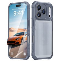 Coque de téléphone iPhone 17 Pro Max avec motif animal en relief, deux-en-un, bords souples, dos rigide en acrylique, antichoc, applicable à l'international