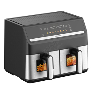 Freidora de Aire de Doble Cesta 5L+5L con Cocción Independiente, Doble Zona, Pantalla Digital LED, Saludable, Sin Aceite, con Partición Central Móvil - Product Image 4