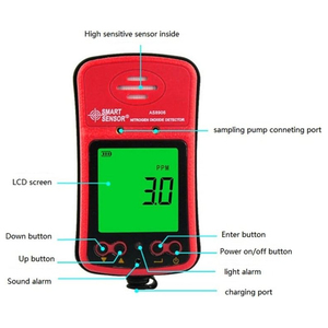 स्मार्ट सेंसर as8906 हैंडहेल्ड नो2 गैस रिसाव डिटेक्टर 0-20ppm lcd डिस्प्ले रिचार्जेबल ली-बैटरी नाइट्रोजन डाइऑक्साइड गैस मॉनिटर - Product Image 2