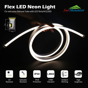 Tira de Luces <span class=keywords><strong>LED</strong></span> de Neón N1220 IP68, Nuevo Diseño de Tira de <span class=keywords><strong>LED</strong></span> de Silicona para Uso en Exteriores, para Edificios de Oficinas y Piscinas - Product Image 2