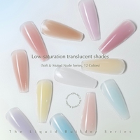 HEMA TPO Free BIAB Liquid Builder in a Bottle UV Gel Sans picotement thermique Gel d'extension d'ongles Soak Off Fournitures professionnelles pour ongles OEM