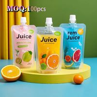 Pochette Doypack personnalisée biodégradable réutilisable avec bec verseur pour jus de fruits, eau minérale, bière