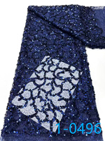 Tissu brodé à prix d'usine en gros, perles et paillettes, dentelle africaine à paillettes, tissus en dentelle à perles pour robe