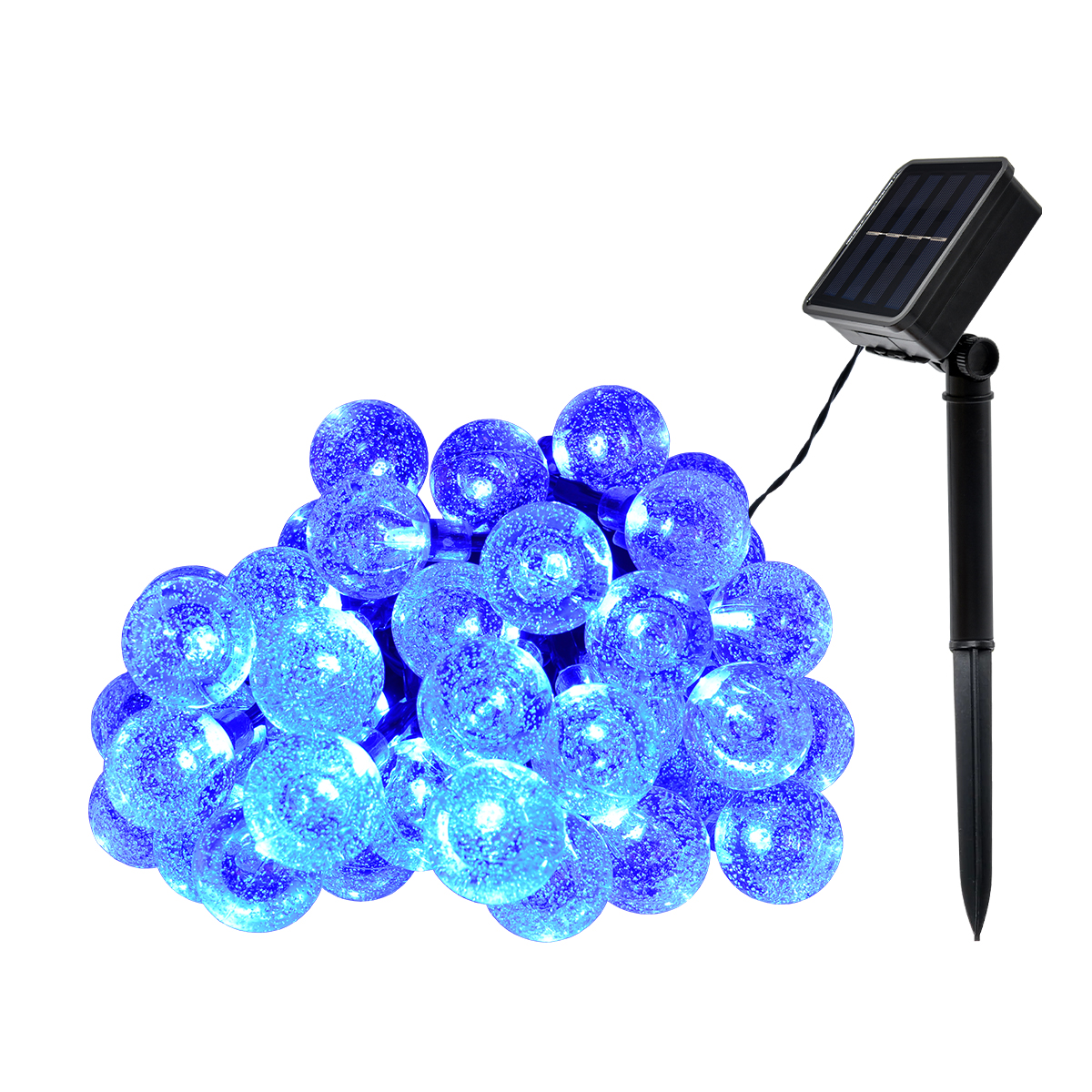 Белая декоративная светодиодная пузырьковая лампа на солнечной батарее для украшения свадьбы и Рождества