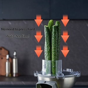 Robot culinaire Vinica, hachoir commercial, trancheuse <span class=keywords><strong>électrique</strong></span>, machine à couper les <span class=keywords><strong>légumes</strong></span> en dés, à déchiqueter, avec lames en acier inoxydable - Product Image 3