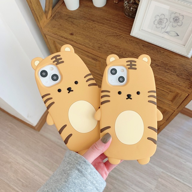 New Trend 3D Cute Cartoon Animal Soft Silicone Shockproof Waterproof Phone Case with Wallet Function Bags for 12 Pro Max