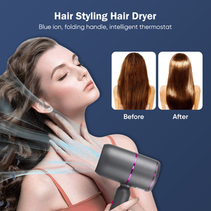 Secador de Pelo Plegable de Viaje con Mango, 1800W, Potente, OEM ODM, Secador de Aire Caliente de Alta Velocidad con Caja de Venta al por Menor - Product Image 3
