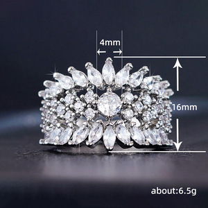 Anello con Zircone a Forma di Foglia per Donne, Gioiello da Dito alla Moda - Product Image 5