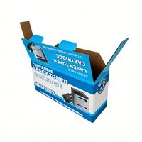 Nuevo Diseño, Logotipo Personalizado Impreso, Caja Larga de Cartón Corrugado de Doble Pared con Tapa Superior Plegable, Embalaje para Cartuchos de Tóner
