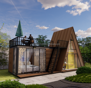 Casas Contenedor Portátiles Prefabricadas de 20 y 40 Pies para Resorts, Oficinas Modulares Turísticas Costeras, Hogares, Salas de Estar, Cabañas Móviles Impermeables para Exteriores - Product Image 2