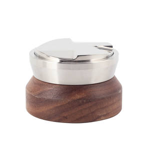 Distributeur de poudre à expresso de 58 mm avec couvercle en bois, niveleur de café à tête unique - Product Image 5