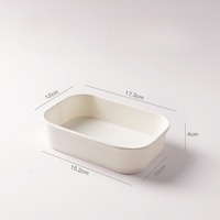 Boîte d'emballage rectangulaire en papier kraft jetable, épaisse, imperméable et pliable, pour plats à emporter, restauration rapide, écologique, de qualité alimentaire, pour sushis