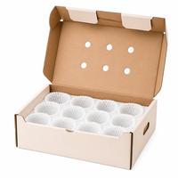 Witte perzikverpakking met beschermende kussentjes en ventilatiegaten, aangepaste logo stenen fruitdoos voor groothandel in boomgaarden