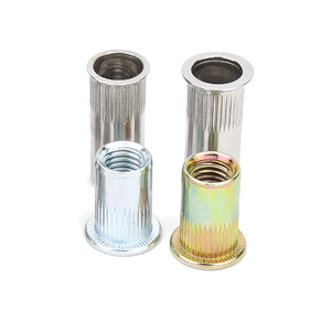 น็อตยึดแบบรีเวทเหล็กชุบสังกะสี หัวแบน แบบฝัง หัวลายกันลื่น แบบดึง M3-M10 สำหรับยึดแบบเมตริก - Product Image 3