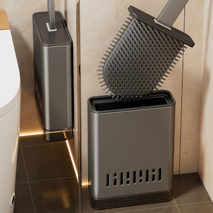 Excellent Toilet Brush Holder Wall Mounted Rectangular Modern Design Easy To Clean - Product Image 1