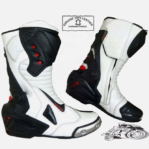 Zapatos de carreras de moto de cuero genuino para hombre, botas protectoras de alta calidad, OEM, Inspire Apparel - Product Image 1
