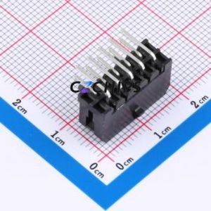 A300E1W2-2B10P12 Wire-to-Board Pin Header Bent Lead Through Hole,P=3mm Connector 2x5P 3mm Right Angle Insert Micro-Fit (MX 3.0) - Product Image 2