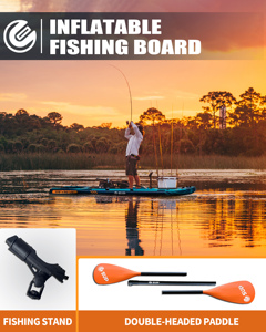 Plataforma Flotante Inflable Ecológica con Certificación CE, Rampa para Perros con Kit de Reparación y Soporte para Cañas de Pescar, para Jugar en el Agua y Surfear - Product Image 5