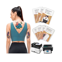 Papel de Tatuaje Temporal Imprimible por Transferencia de Agua, Resistente al Agua, Color CMYK, Tinta Negra, para Impresora de Inyección de Tinta, Venta al por Mayor