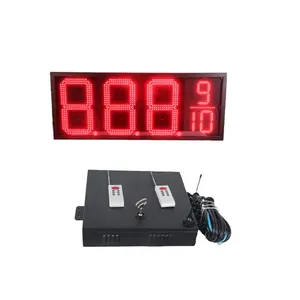 Hidly Factory Provide 16inch Red Color LED Oil Price Sign Wireless LED Segment Price Display